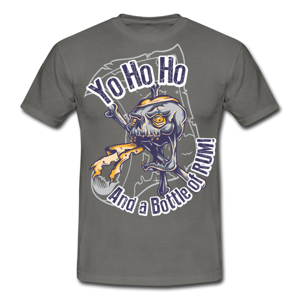 Cooles Herren T-Shirt Yo Ho Ho And a Bottle of RUM! - Graphite