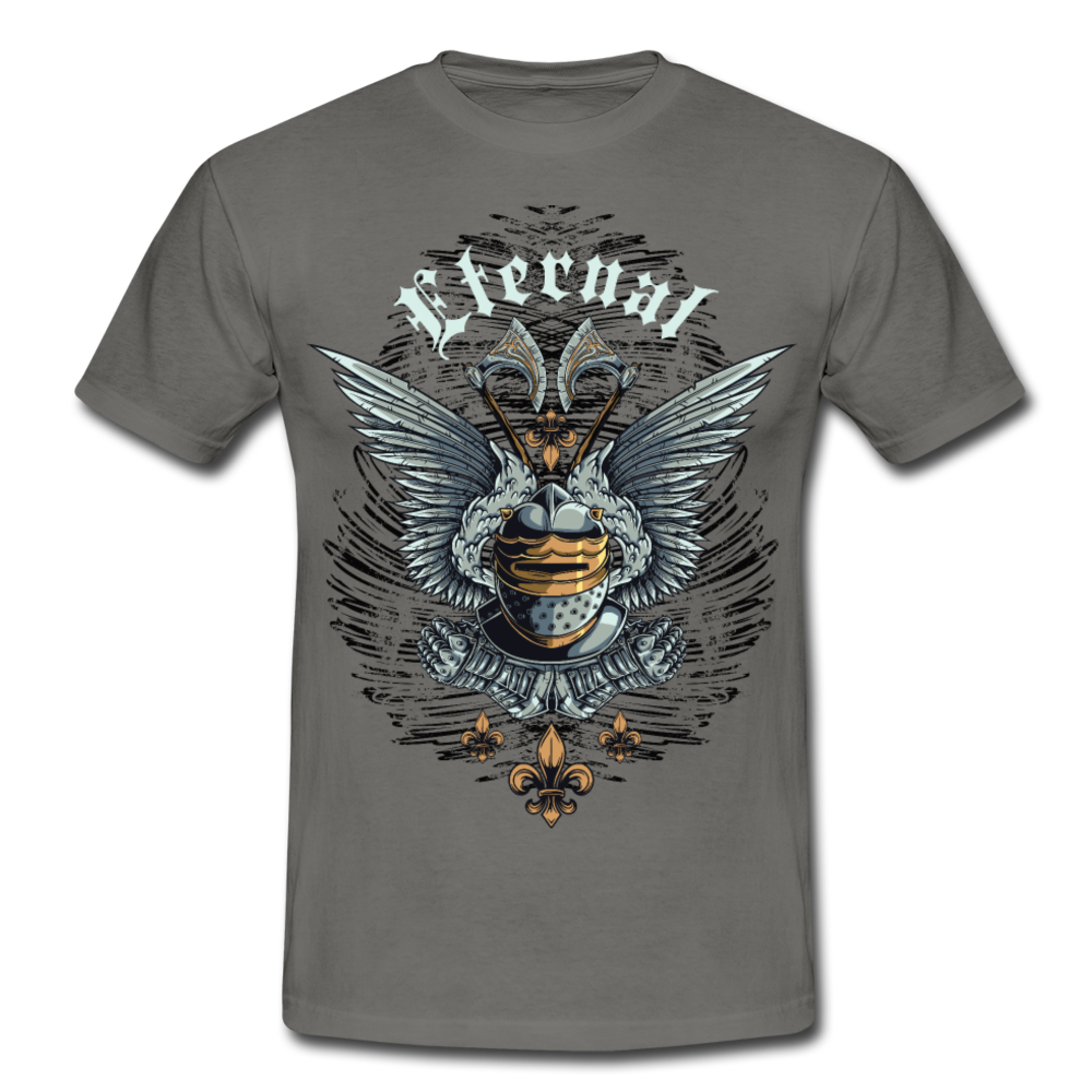 Cooles Herren T-Shirt Eternal mit Mittelalterliche Rüstung als Motiv - Graphite
