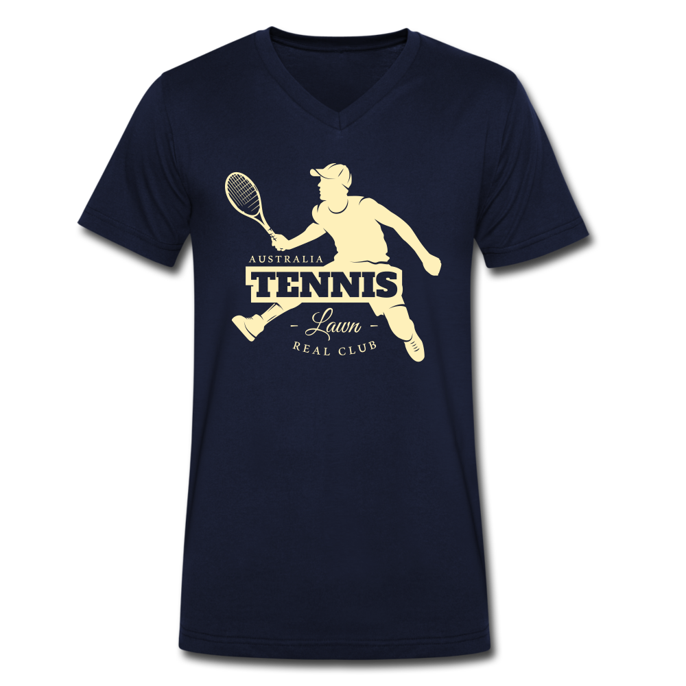 Australia Tennis V-Neck T-Shirt - Navy