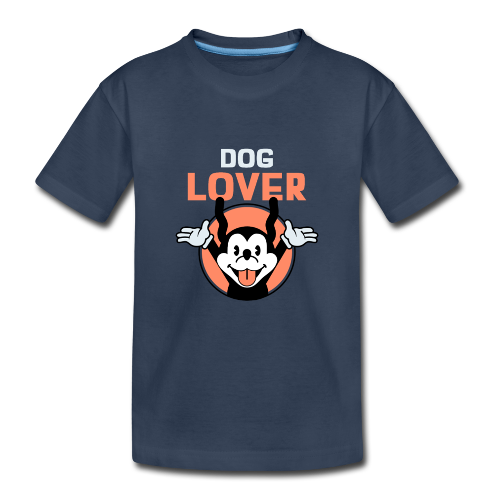 Dog Lover Kinder T-Shirt - Navy