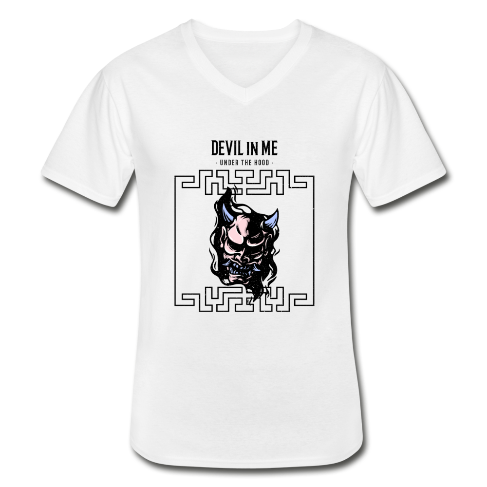 Devil in me V-Neck T-Shirt - Weiß