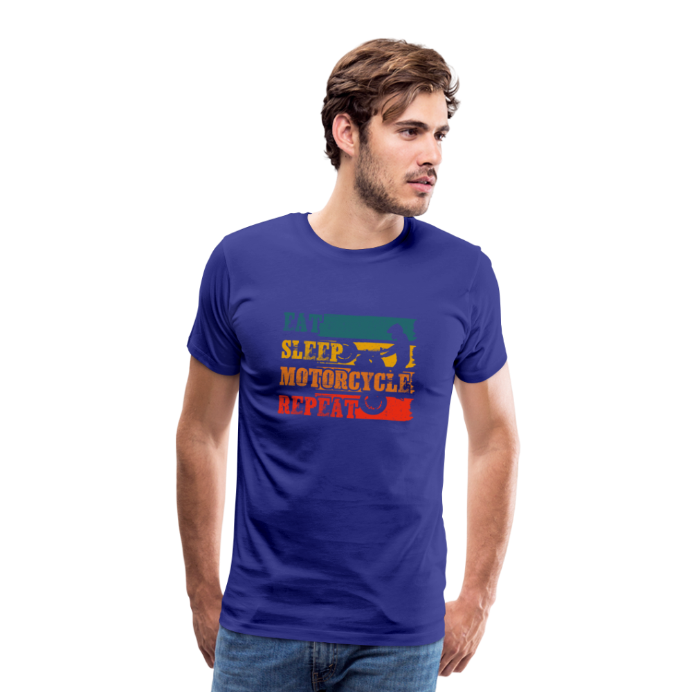 Eet sleep motorcycle repeat Men’s Premium T-Shirt - Königsblau