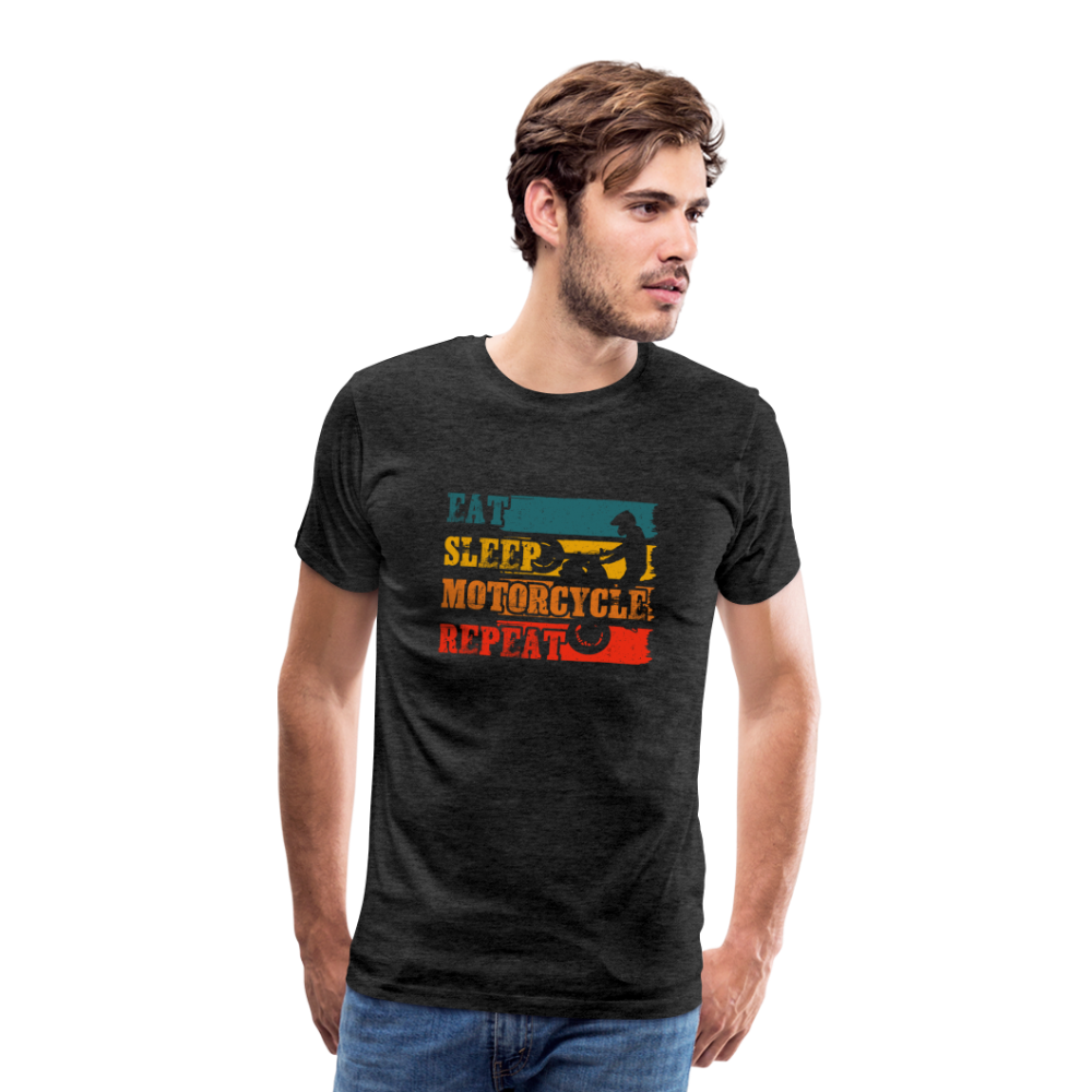 Eet sleep motorcycle repeat Men’s Premium T-Shirt - Anthrazit