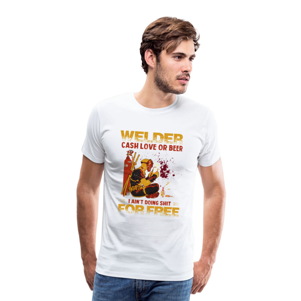 Cash Love or Beer Premium T-Shirt - Weiß
