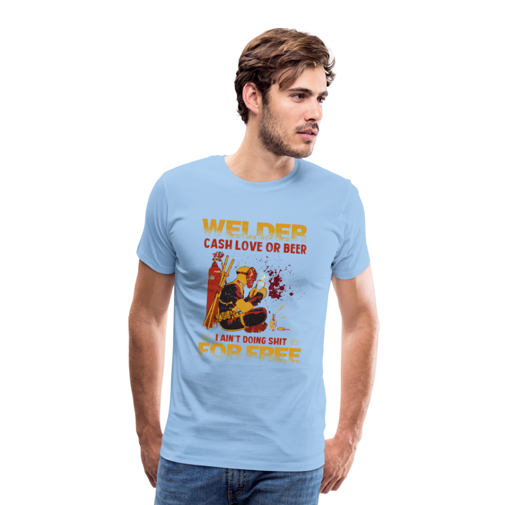 Cash Love or Beer Premium T-Shirt - Sky