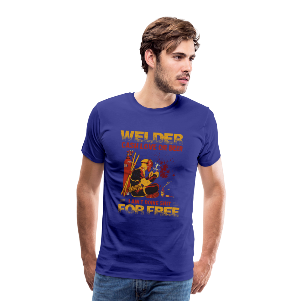 Cash Love or Beer Premium T-Shirt - Königsblau