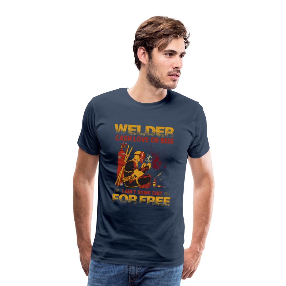Cash Love or Beer Premium T-Shirt - Navy