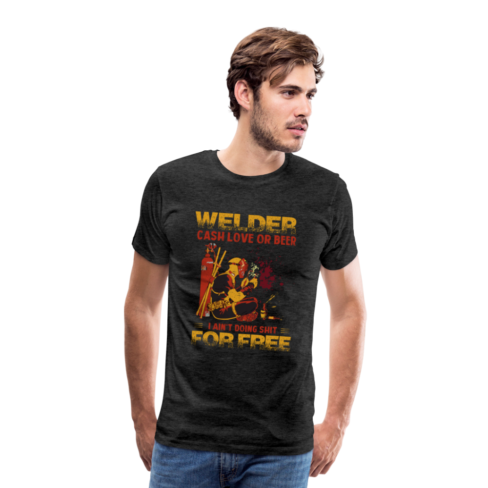 Cash Love or Beer Premium T-Shirt - Anthrazit