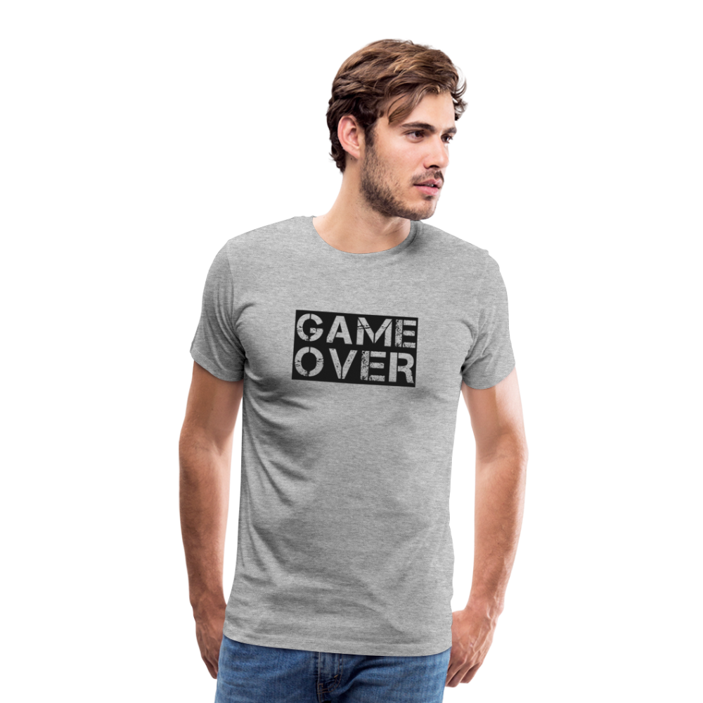 Game Over Men’s Premium T-Shirt - Grau meliert