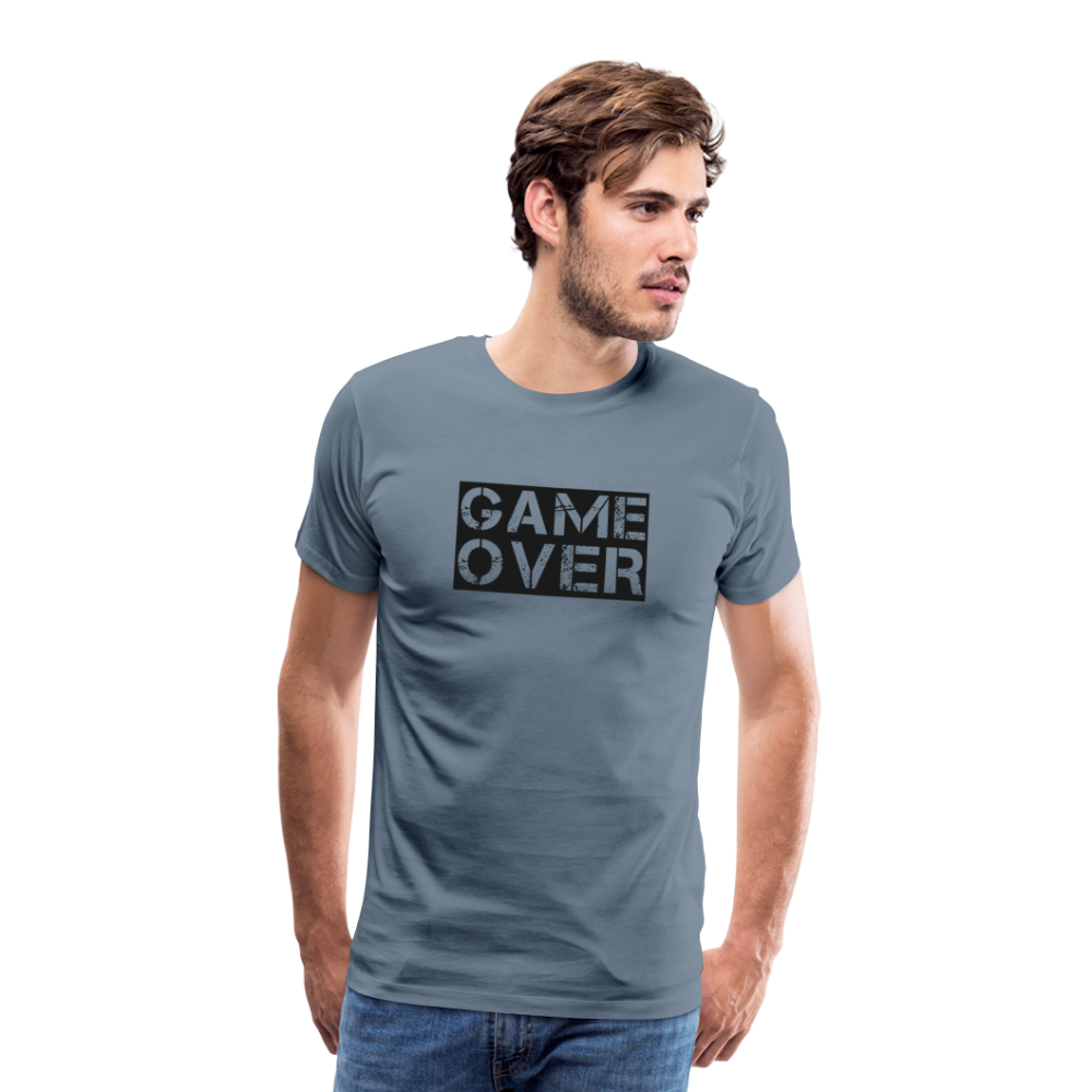 Game Over Men’s Premium T-Shirt - Blaugrau