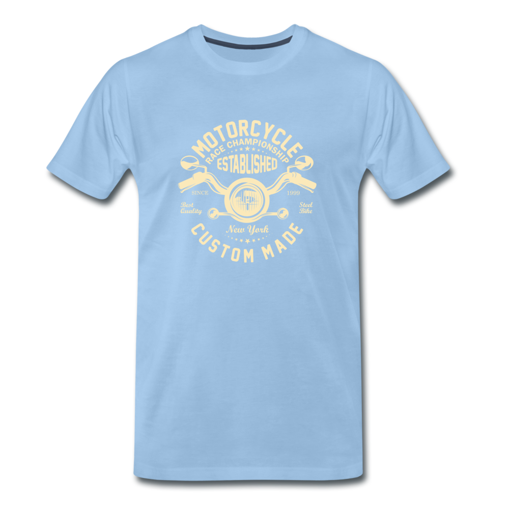 Motorcycle Men’s Premium T-Shirt - Sky