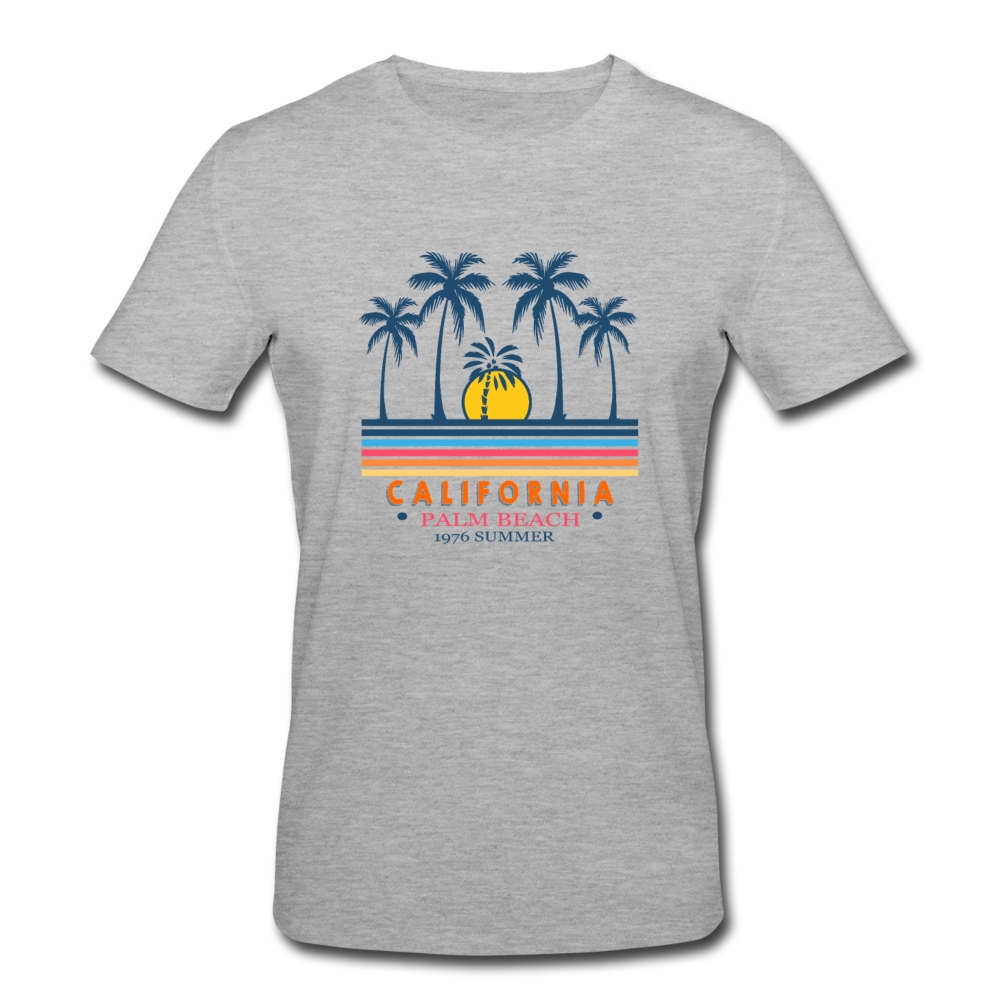California Plam Beach 1976 Summar Men’s Organic T-Shirt by Stanley & Stella - Grau meliert