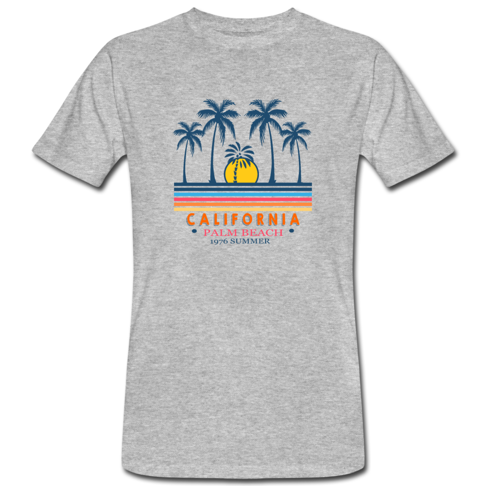 California Plam Beach 1976 Summar Men's Organic T-Shirt - Grau meliert