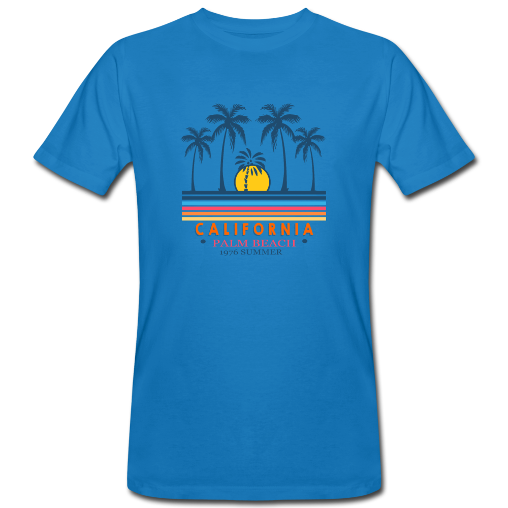 California Plam Beach 1976 Summar Men's Organic T-Shirt - Pfauenblau