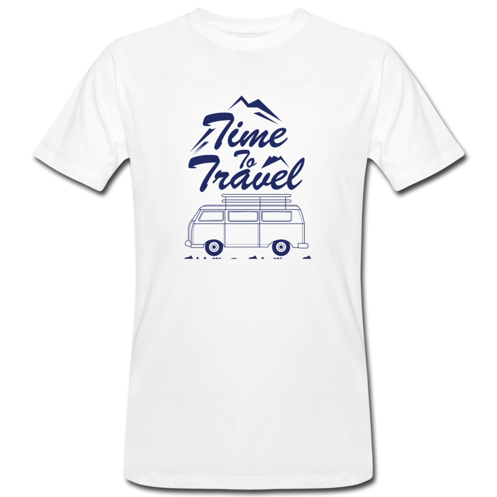 Time to Travel Men's Organic T-Shirt - Weiß