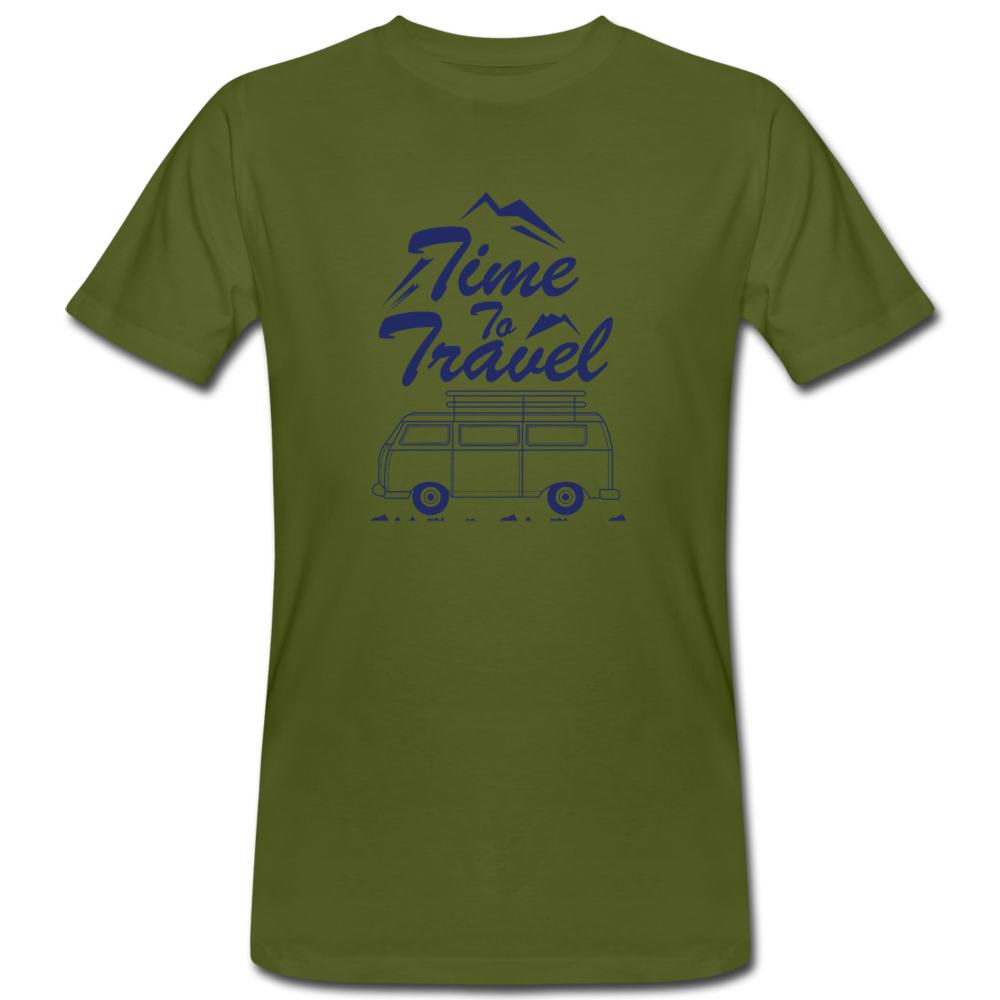 Time to Travel Men's Organic T-Shirt - Moosgrün