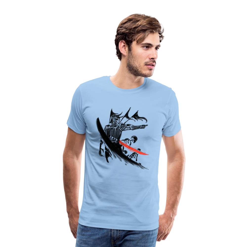 Japanische Samurai Men’s Premium T-Shirt - Sky