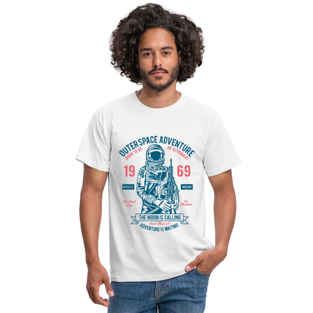 Outerspace Adventure Astronaut Men's T-Shirt - Weiß