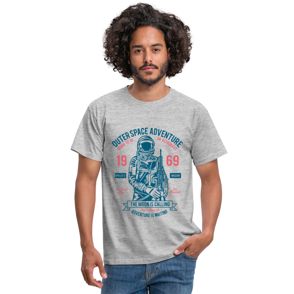 Outerspace Adventure Astronaut Men's T-Shirt - Grau meliert