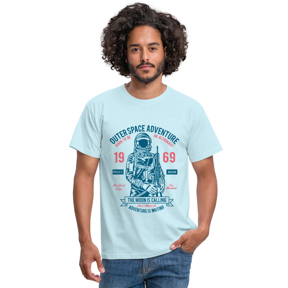 Outerspace Adventure Astronaut Men's T-Shirt - Sky