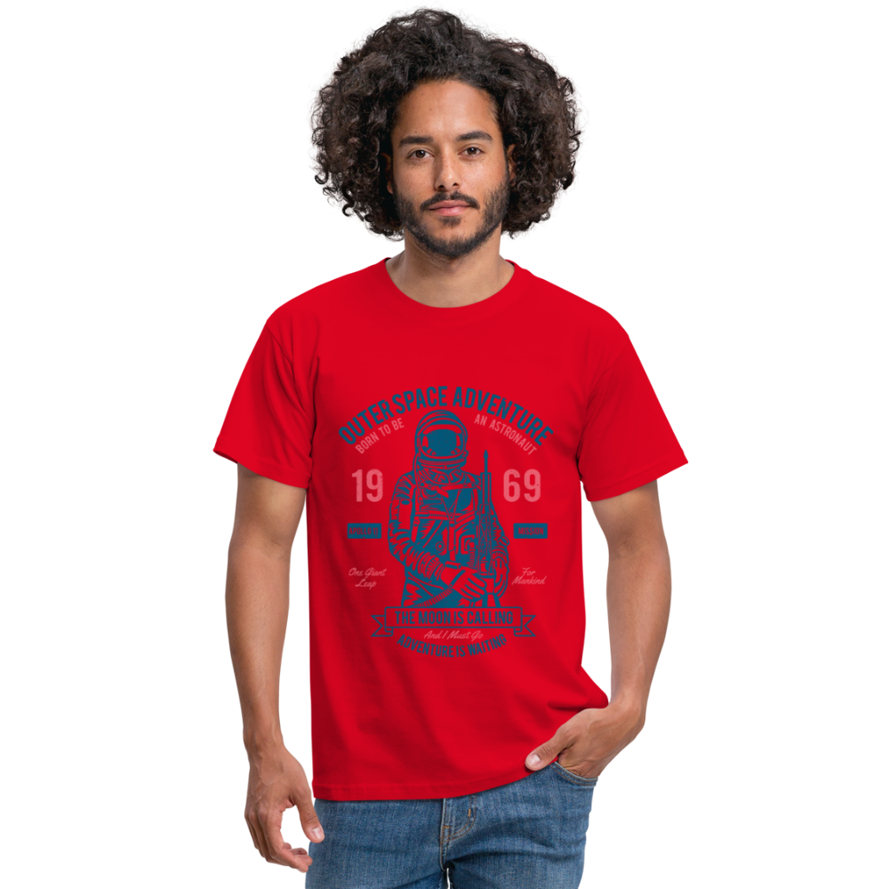 Outerspace Adventure Astronaut Men's T-Shirt - Rot