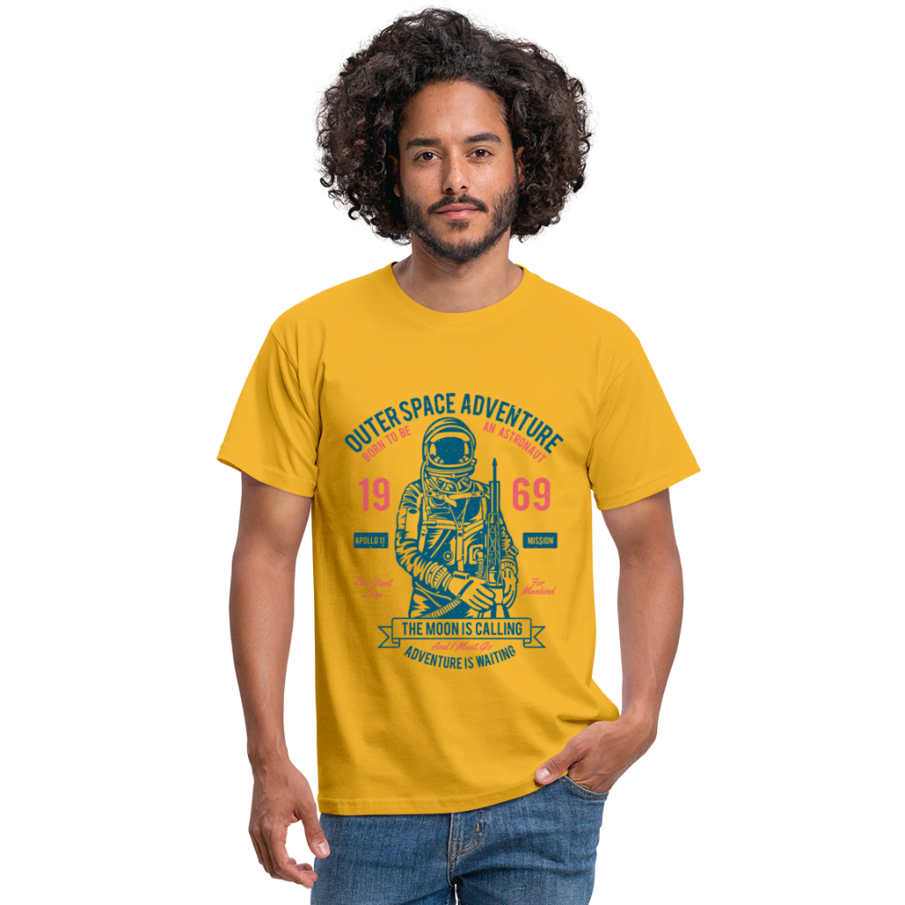 Outerspace Adventure Astronaut Men's T-Shirt - Gelb