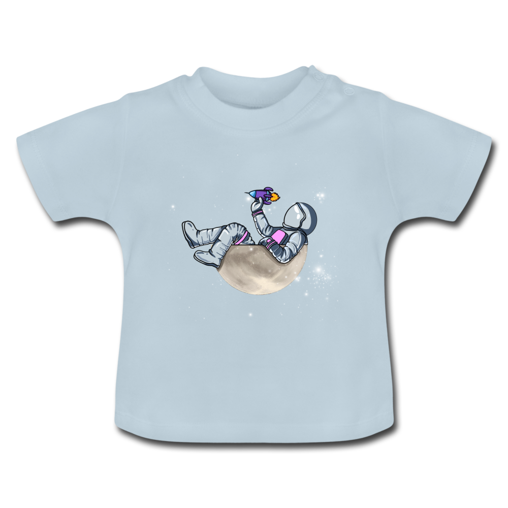 Moon Space ship Astronaut Baby T-Shirt - Hellblau
