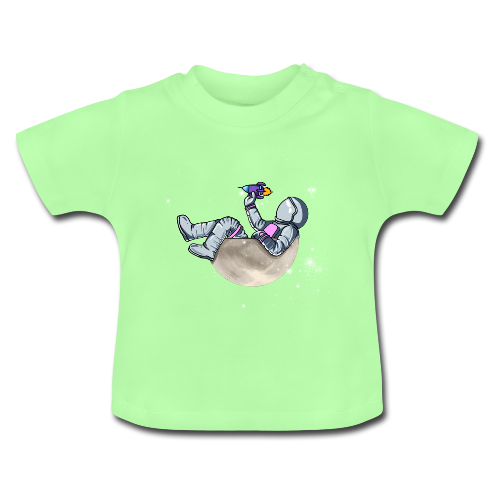 Moon Space ship Astronaut Baby T-Shirt - Mintgrün