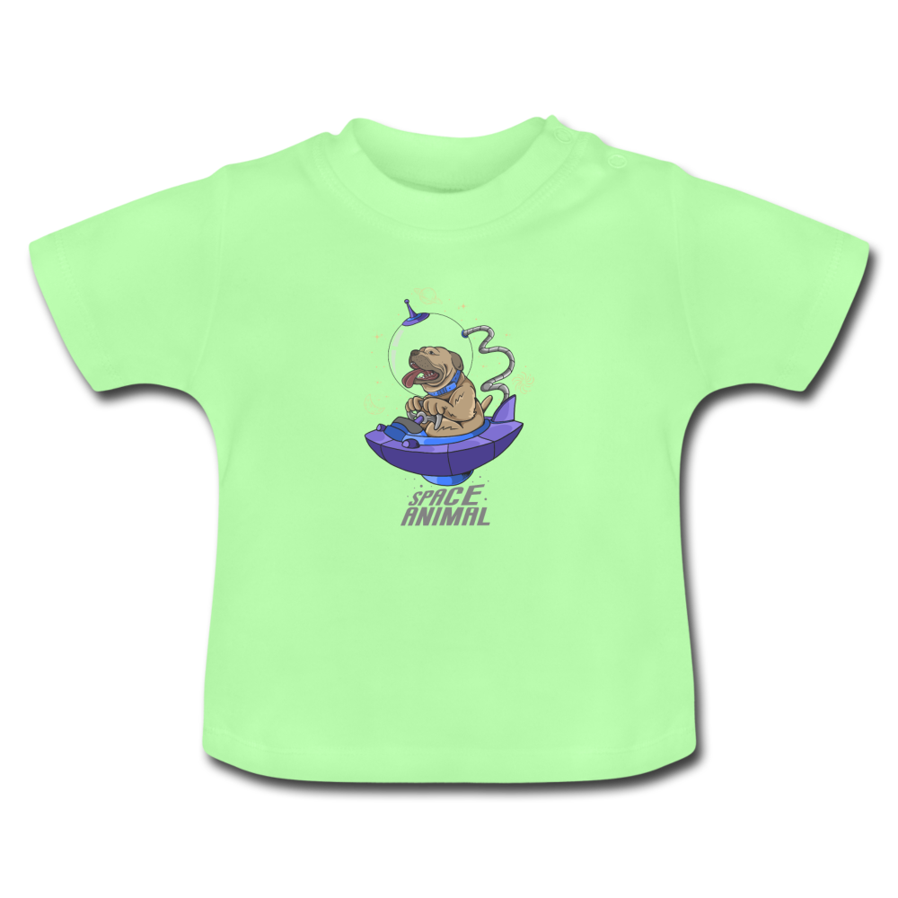 Space Dog Baby T-Shirt - Mintgrün