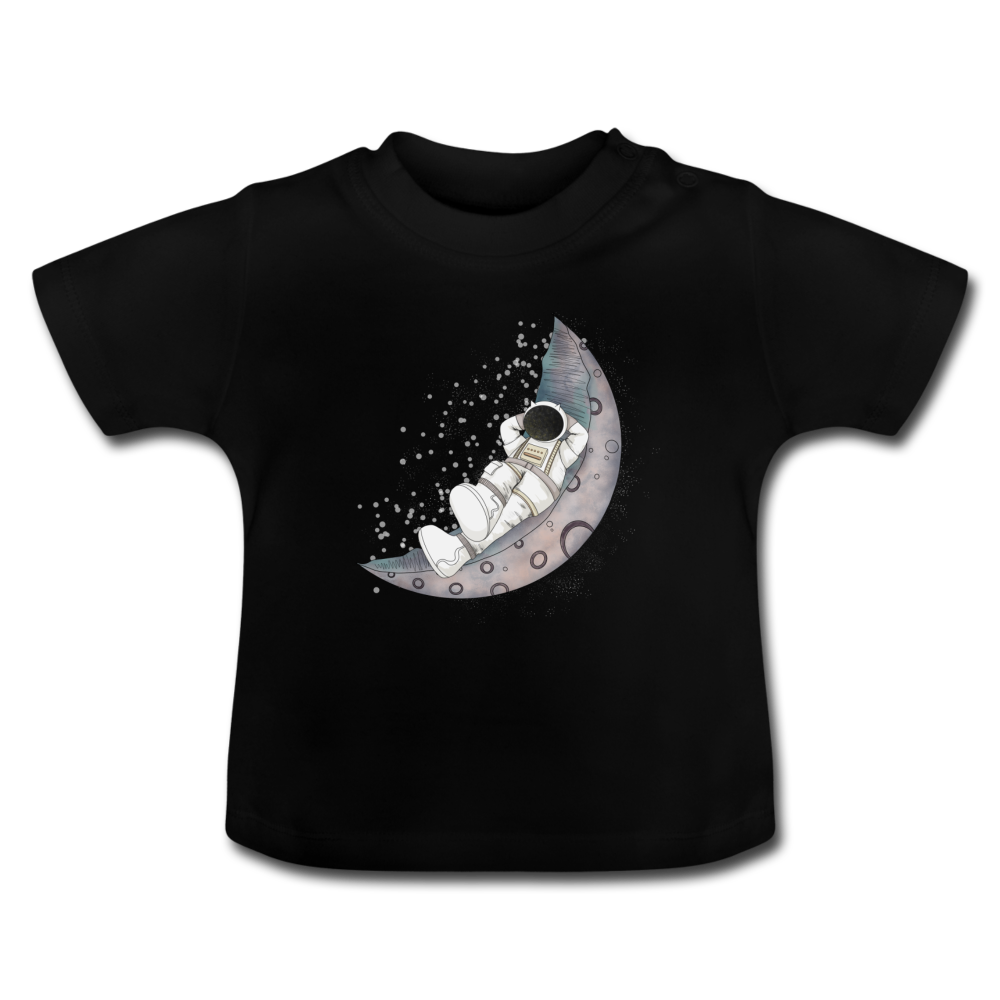 Outer Space Planet Astronaut Baby T-Shirt - Schwarz