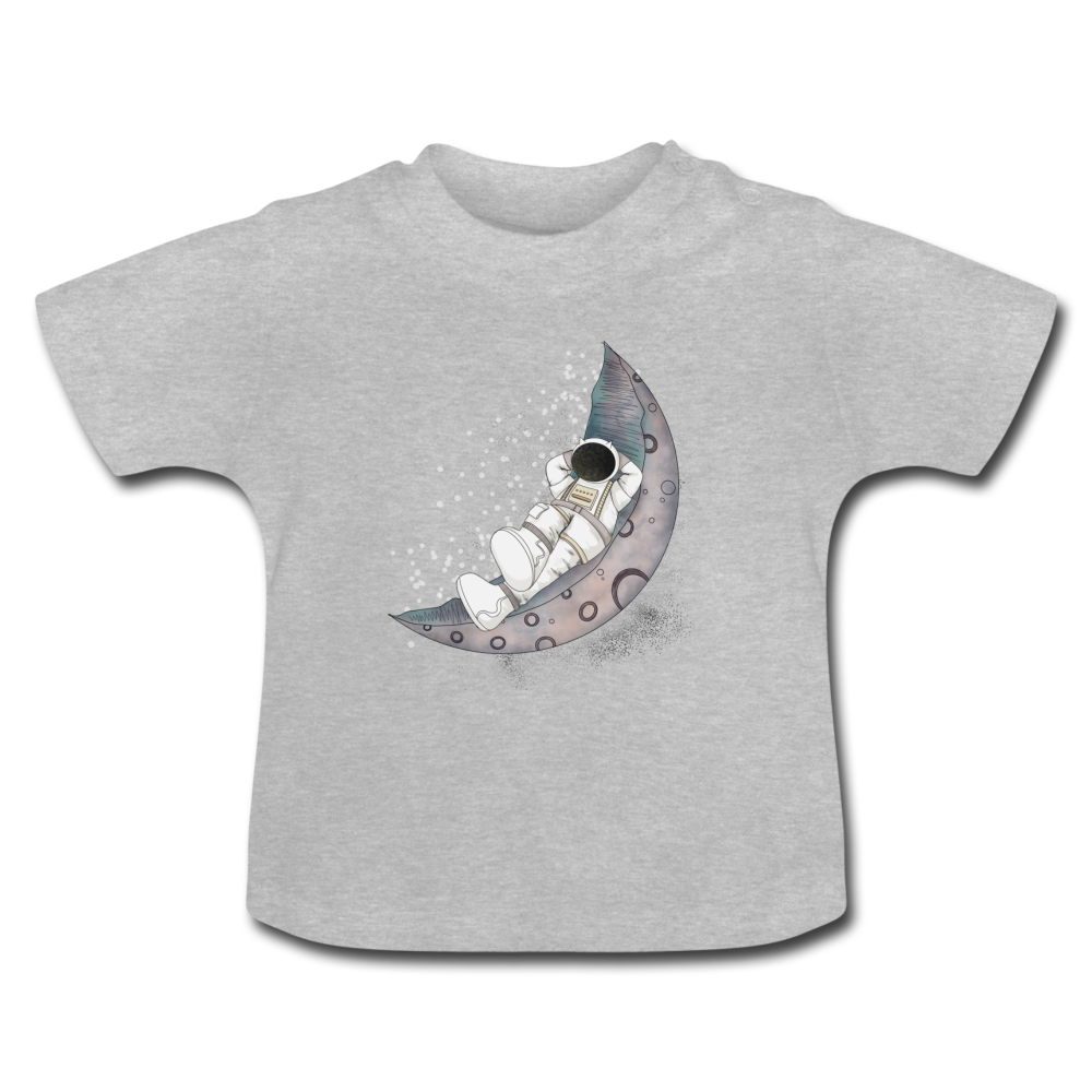 Outer Space Planet Astronaut Baby T-Shirt - Grau meliert