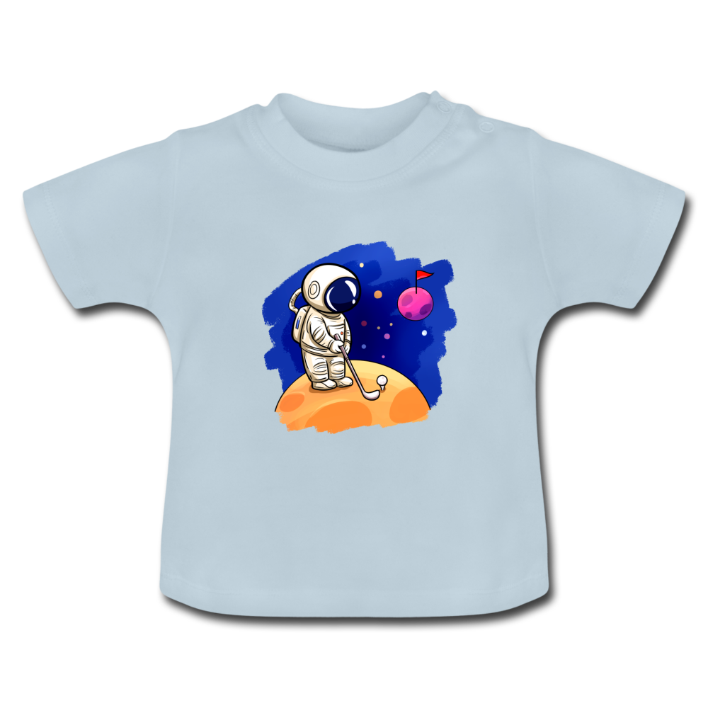 Space Golf Astronaut Baby T-Shirt - Hellblau