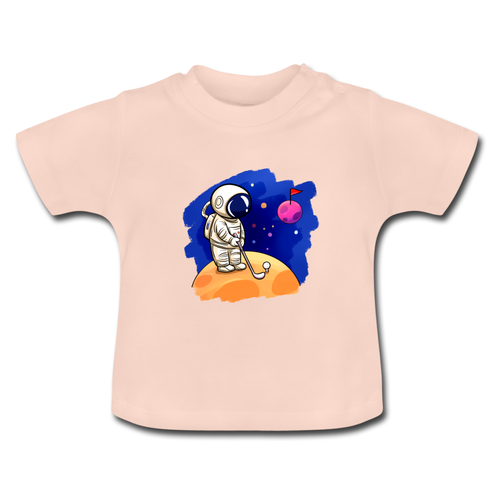 Space Golf Astronaut Baby T-Shirt - Kristallrosa