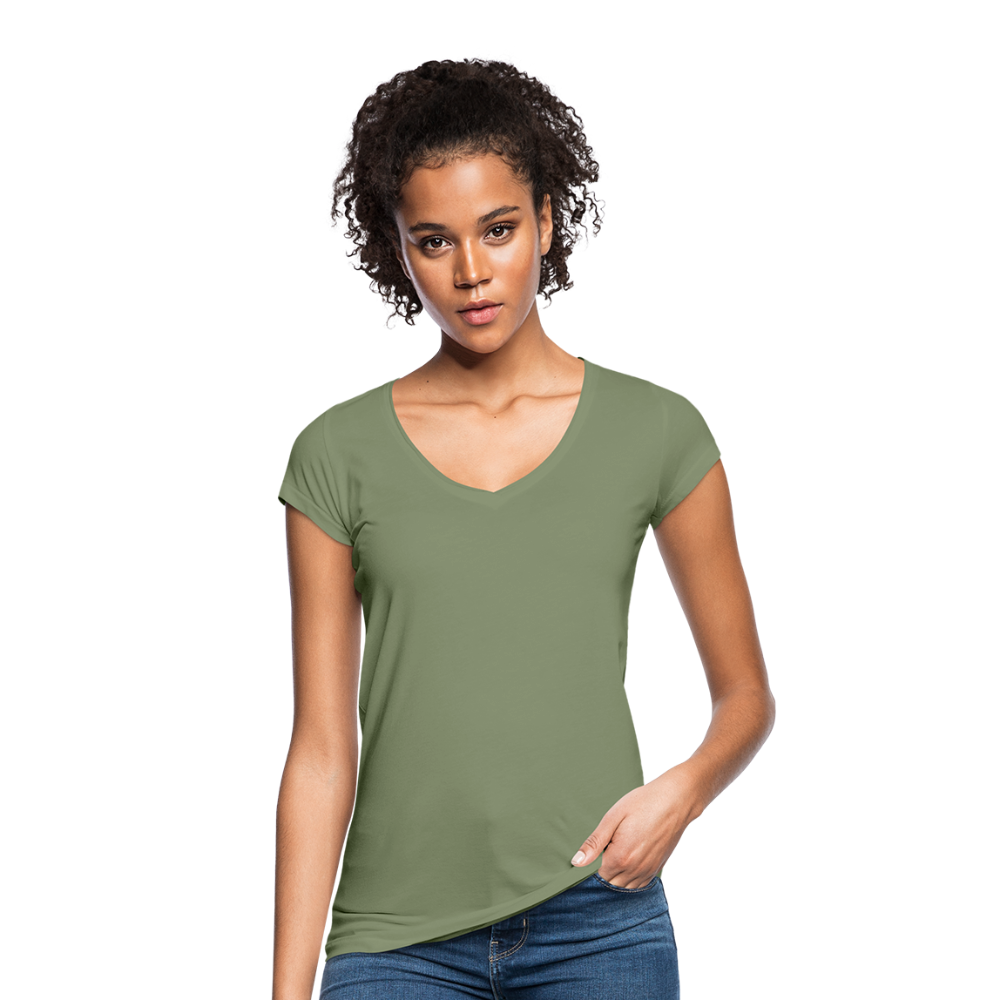 Damen Vintage T-Shirt - Oliv