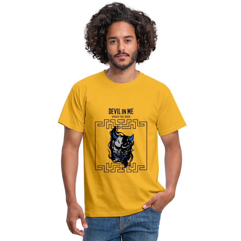 Devil in Me Herren T-Shirt - Gelb