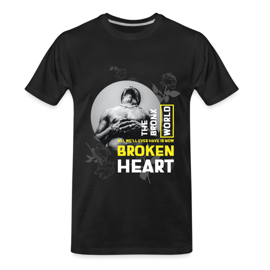 Broken Heart Herren Premium Bio T-Shirt - Schwarz