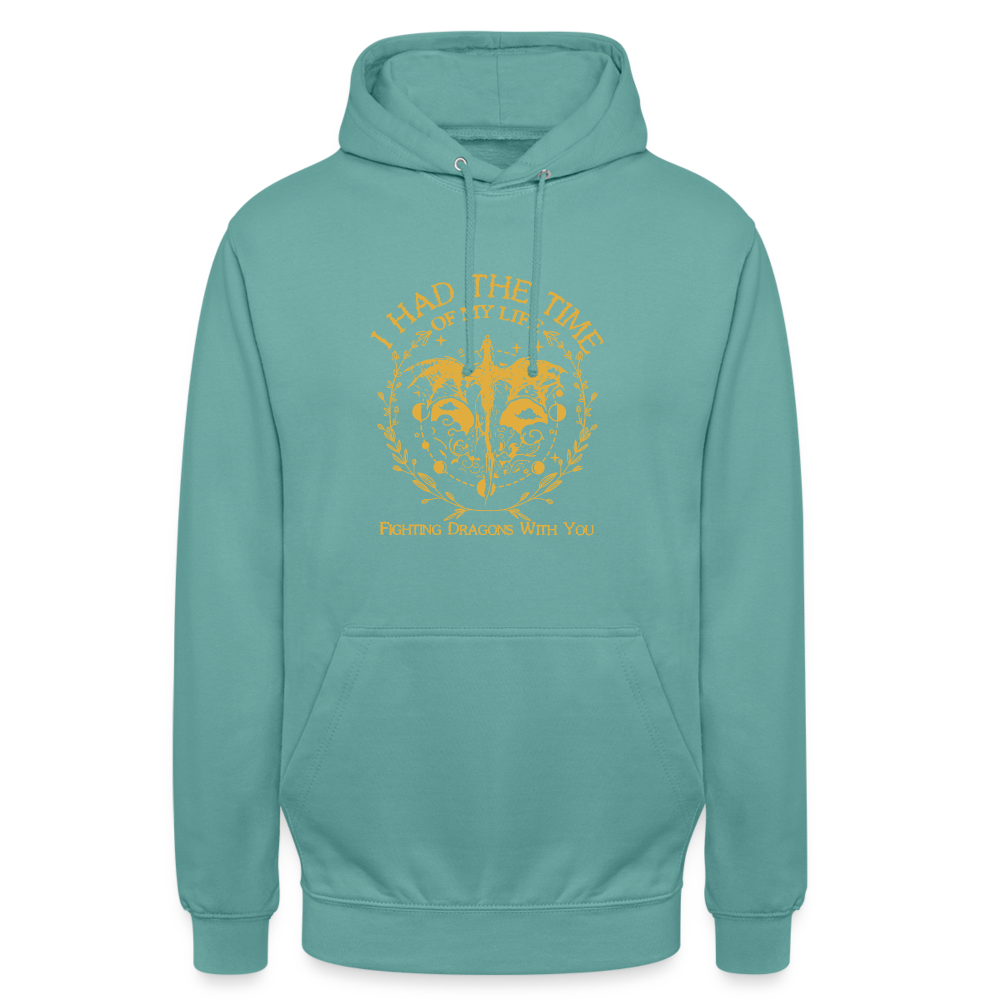 Flying Dragon Unisex Hoodie - Pastelltürkis