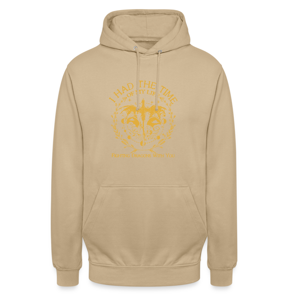 Flying Dragon Unisex Hoodie - Beige