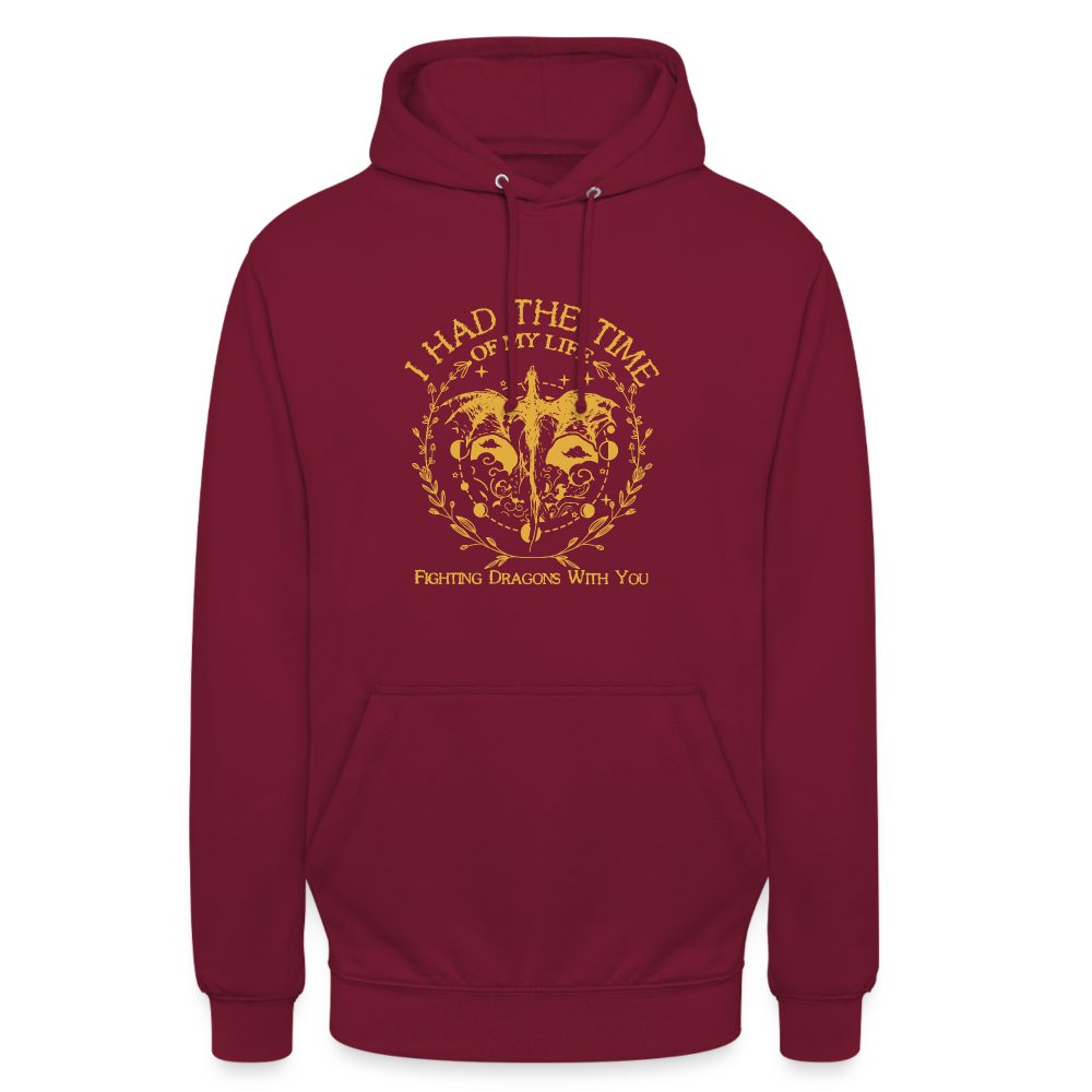 Flying Dragon Unisex Hoodie - Bordeaux