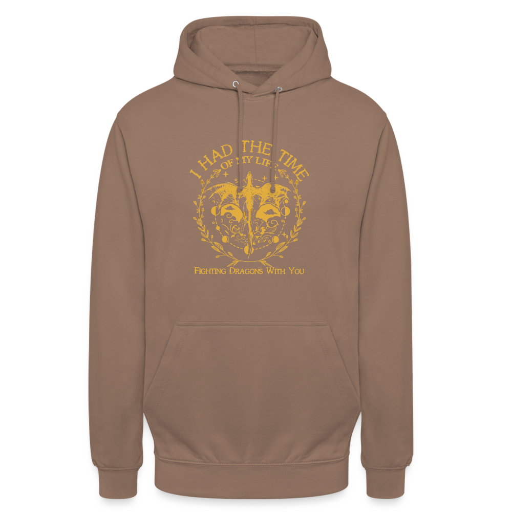 Flying Dragon Unisex Hoodie - Mokka