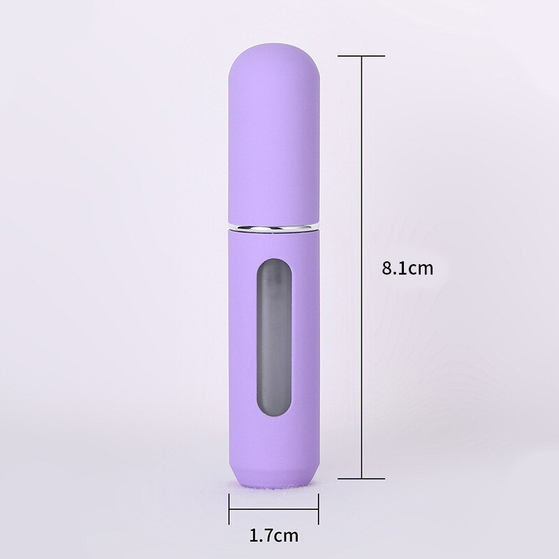 5pcs Mini Portable Bottom-Filling Pump Perfume Refillable Spray Bottle Empty Cosmetic Containers Atomizer Bottle Travel Refill