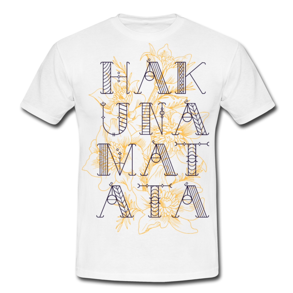 Cooles Herren T-Shirt Hakuna Matata - Weiß