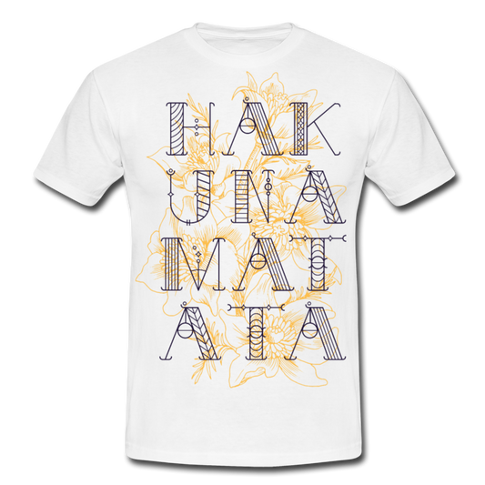 Cooles Herren T-Shirt Hakuna Matata - Weiß