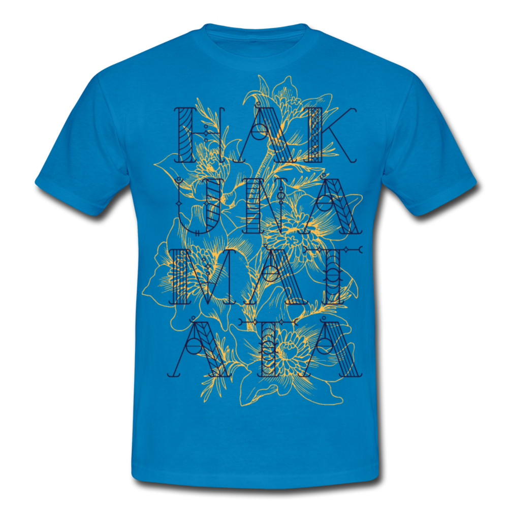 Cooles Herren T-Shirt Hakuna Matata - Royalblau
