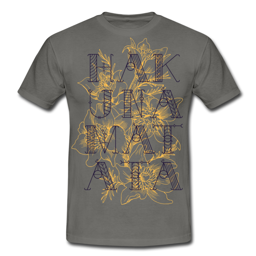 Cooles Herren T-Shirt Hakuna Matata - Graphite