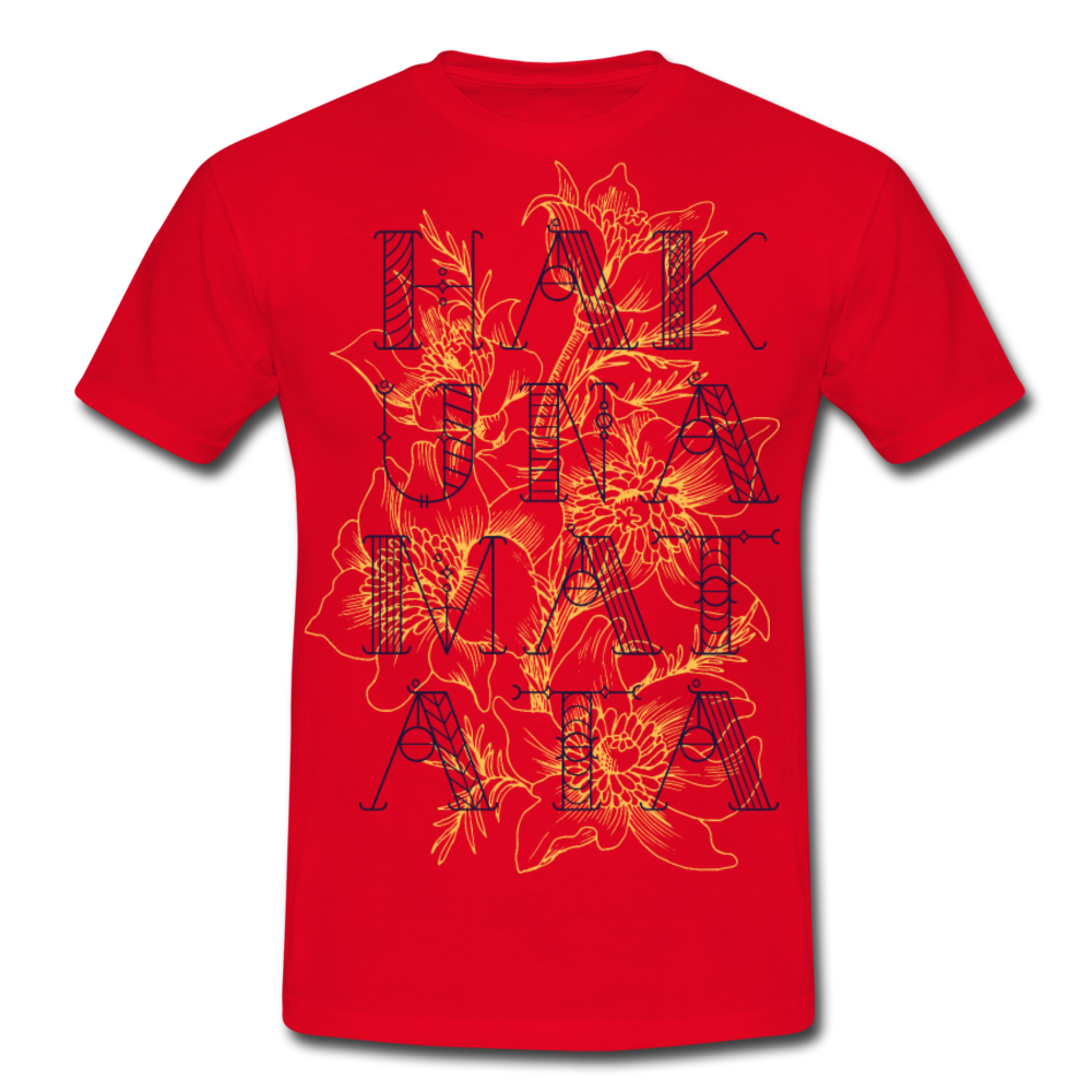 Cooles Herren T-Shirt Hakuna Matata - Rot