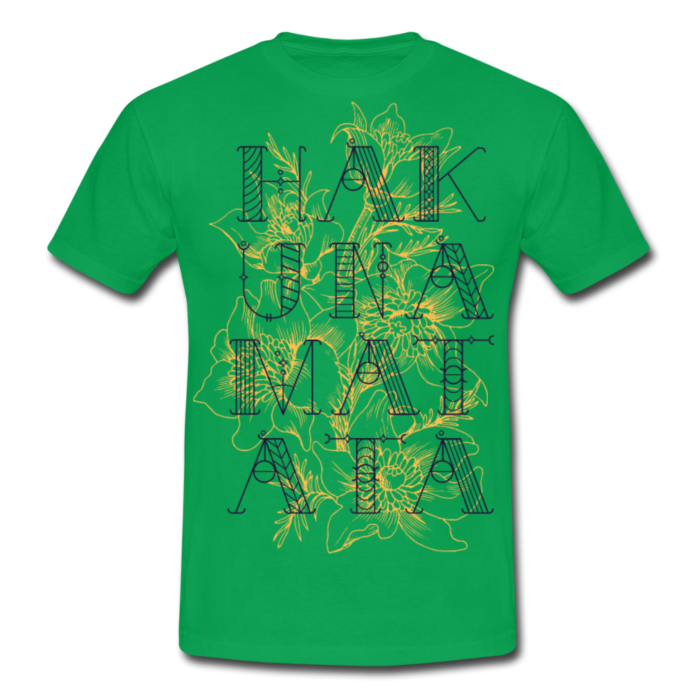 Cooles Herren T-Shirt Hakuna Matata - Kelly Green