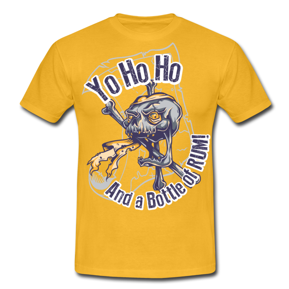 Cooles Herren T-Shirt Yo Ho Ho And a Bottle of RUM! - Gelb