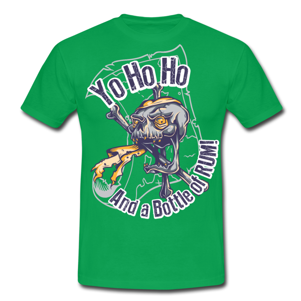 Cooles Herren T-Shirt Yo Ho Ho And a Bottle of RUM! - Kelly Green