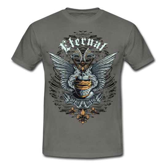 Cooles Herren T-Shirt Eternal mit Mittelalterliche Rüstung als Motiv - Graphite